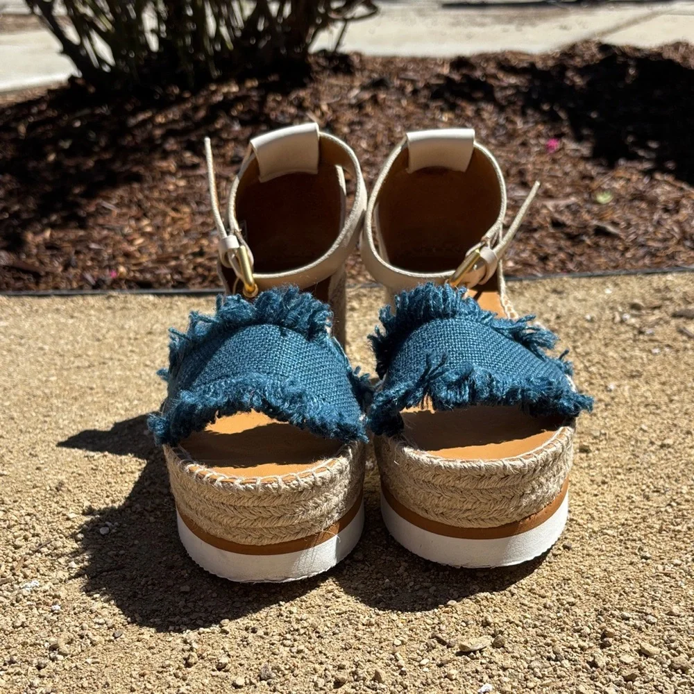 See By Chloe Glyn Espadrille‎ Wedge, Authentic. Like New.  38